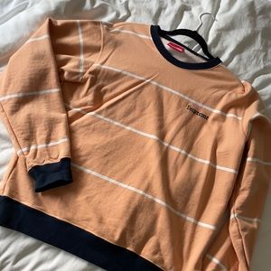 Supreme Striped Crewneck Peach